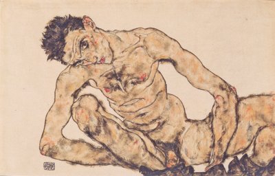 Aktselbstbildnis 作者 Egon Schiele